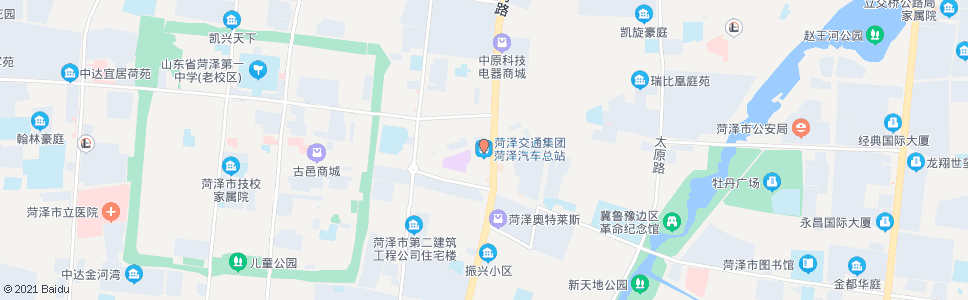 菏泽交通汽车大市场_公交站地图_菏泽公交_妙搜公交查询2024