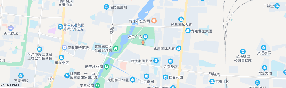 菏泽大剧院(南门)_公交站地图_菏泽公交_妙搜公交查询2024