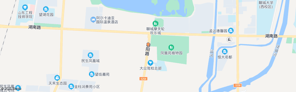 聊城光岳路湖南路口南站_公交站地图_聊城公交_妙搜公交查询2024