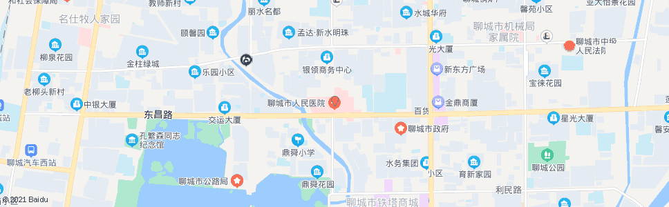 聊城市医院_公交站地图_聊城公交_妙搜公交查询2024