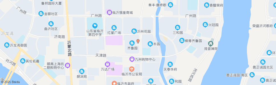 临沂齐鲁园_公交站地图_临沂公交_妙搜公交查询2024