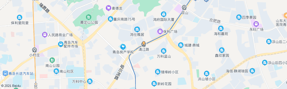 青岛清江路_公交站地图_青岛公交_妙搜公交查询2024