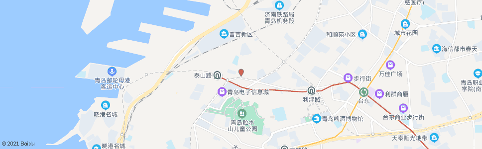 青岛青海路大港纬二路_公交站地图_青岛公交_妙搜公交查询2024