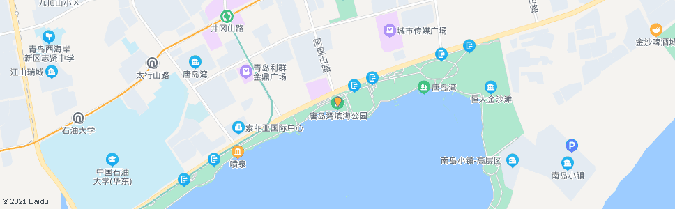 青岛唐岛湾滨海公园_公交站地图_青岛公交_妙搜公交查询2024