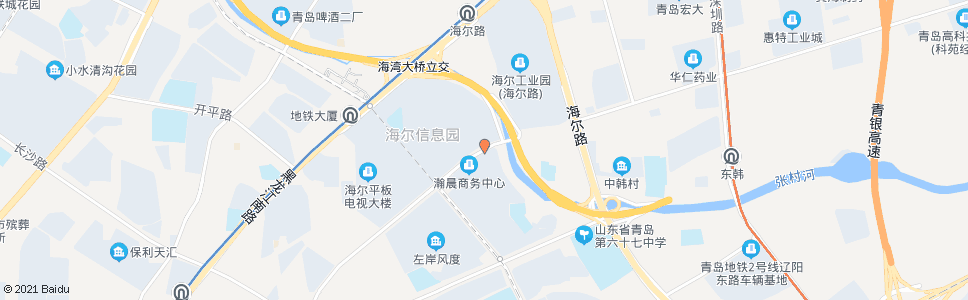 青岛海尔工业园南门_公交站地图_青岛公交_妙搜公交查询2024