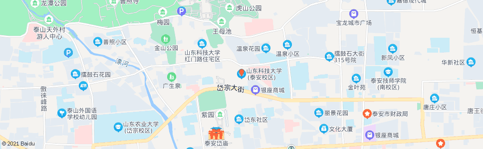 泰安山东科技大学_公交站地图_泰安公交_妙搜公交查询2024