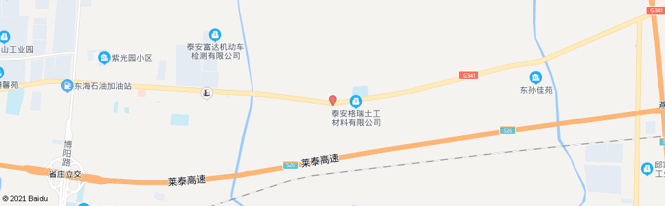 泰安岗上村(格瑞土工材料公司)_公交站地图_泰安公交_妙搜公交查询2024