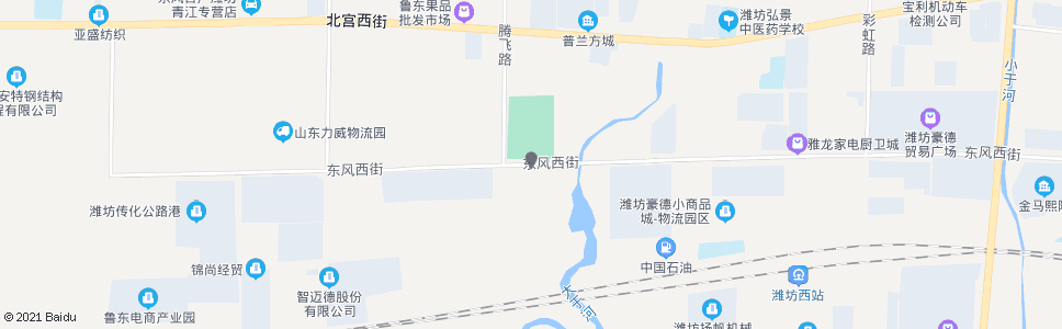 潍坊东风街腾飞路口_公交站地图_潍坊公交_妙搜公交查询2024