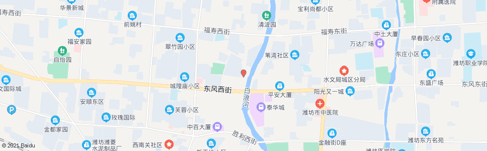 潍坊和平路东风街路口_公交站地图_潍坊公交_妙搜公交查询2024