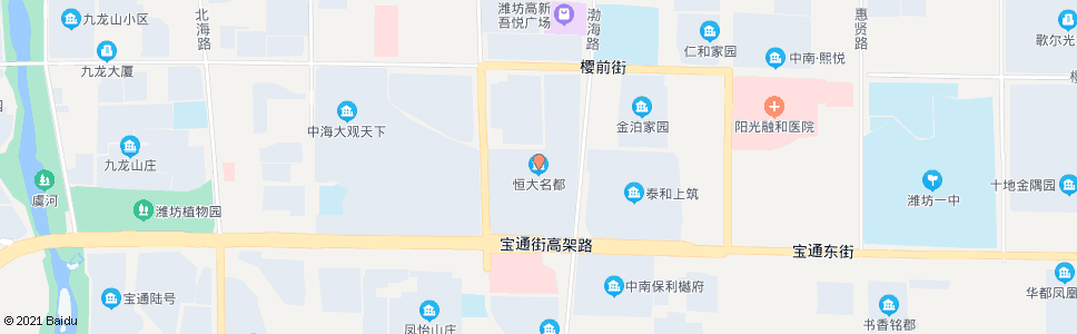 潍坊宝通街潍县中路口(恒大名都南门)_公交站地图_潍坊公交_妙搜公交查询2024