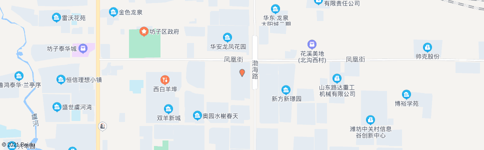 潍坊凤凰街凤山路口(欧美佳苑)_公交站地图_潍坊公交_妙搜公交查询2024