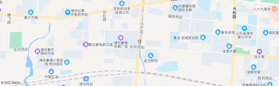 潍坊西环路东风街路口_公交站地图_潍坊公交_妙搜公交查询2024