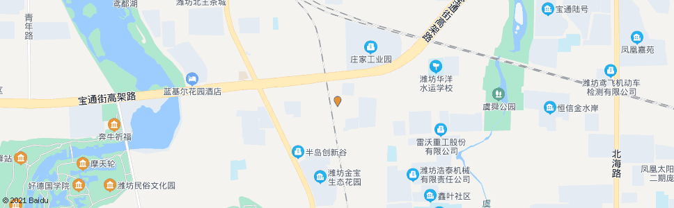 潍坊鸢飞路宝通街路口_公交站地图_潍坊公交_妙搜公交查询2024