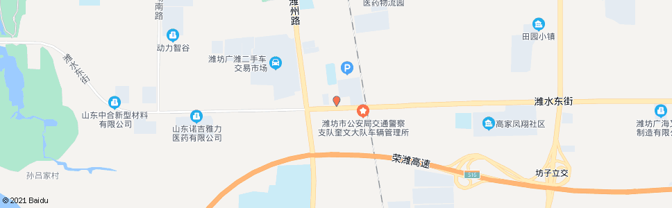 潍坊冠宇本田汽车_公交站地图_潍坊公交_妙搜公交查询2024