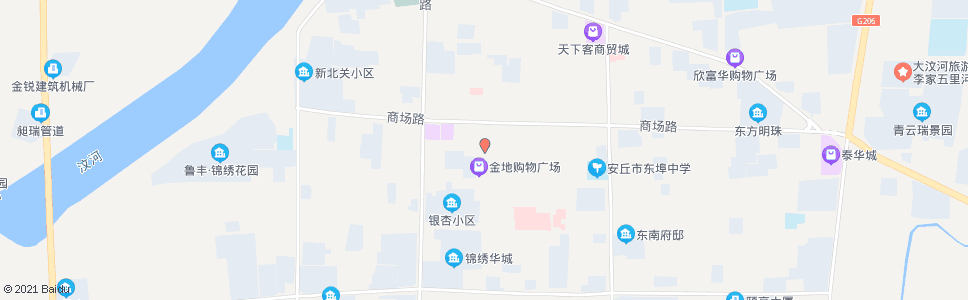 潍坊佳乐家兴安店(安丘)_公交站地图_潍坊公交_妙搜公交查询2024