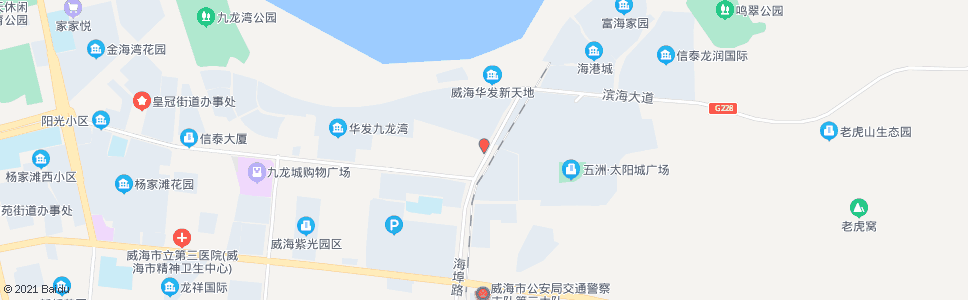 威海外运场站东门(五洲太阳城)_公交站地图_威海公交_妙搜公交查询2024