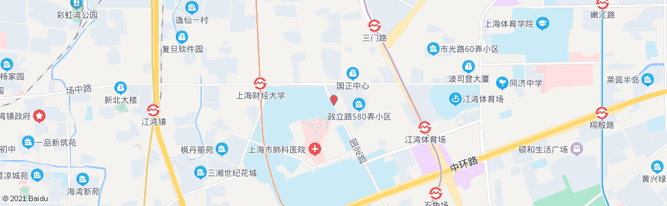 上海国定路政立路_公交站地图_上海公交_妙搜公交查询2024