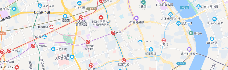 上海老西门(西藏南路)_公交站地图_上海公交_妙搜公交查询2024