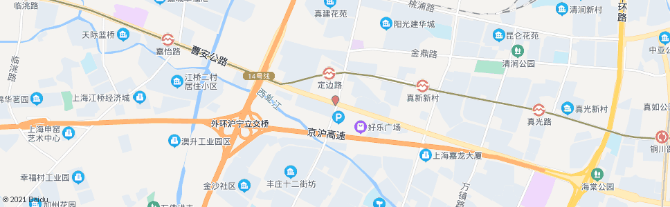 上海曹安公路定边路_公交站地图_上海公交_妙搜公交查询2024