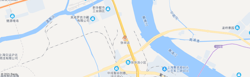 上海北张华浜_公交站地图_上海公交_妙搜公交查询2024