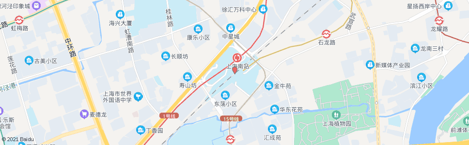 上海城南_公交站地图_上海公交_妙搜公交查询2024