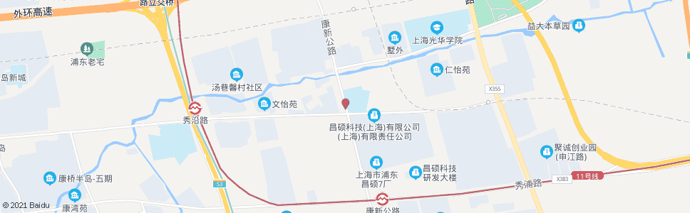 上海康新公路秀沿路_公交站地图_上海公交_妙搜公交查询2024