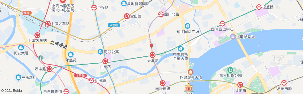 上海河南北路海宁路_公交站地图_上海公交_妙搜公交查询2024