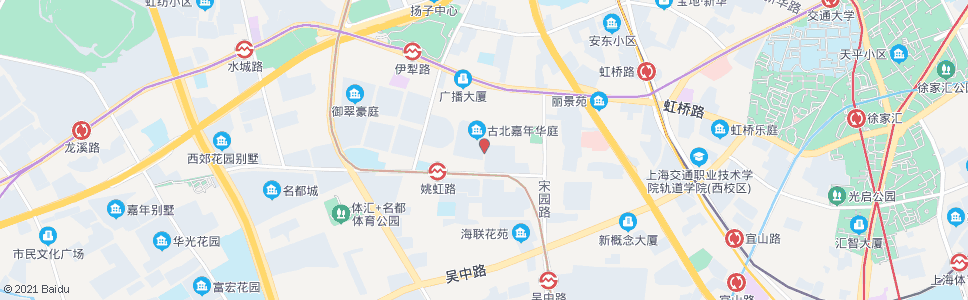 上海姚虹路黄金城道_公交站地图_上海公交_妙搜公交查询2024