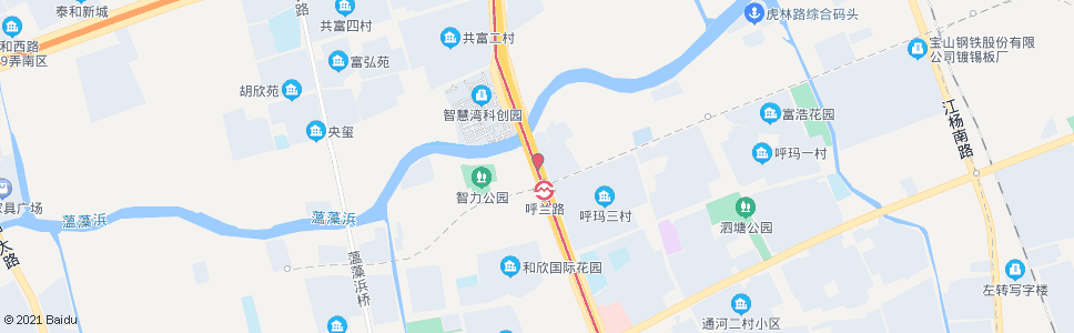 上海呼兰路共和新路_公交站地图_上海公交_妙搜公交查询2024