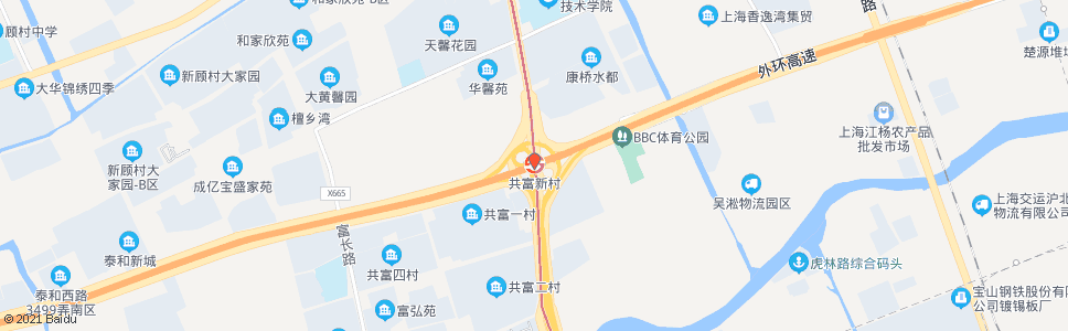 上海共富新村站_公交站地图_上海公交_妙搜公交查询2024