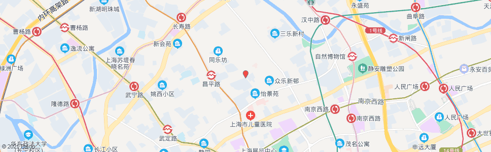 上海康定路西康路_公交站地图_上海公交_妙搜公交查询2024