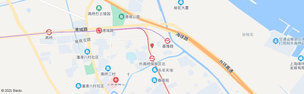 上海基隆路富特西一路_公交站地图_上海公交_妙搜公交查询2024