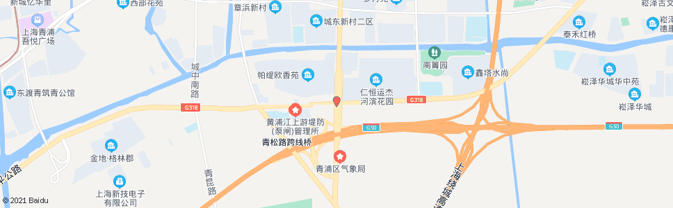 上海沪青平公路外青松公路(帕堤欧香)_公交站地图_上海公交_妙搜公交查询2024