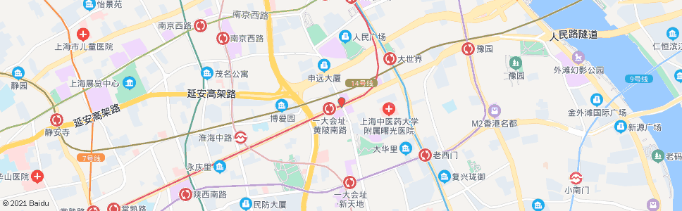 上海黄陂南路淮海中路_公交站地图_上海公交_妙搜公交查询2024