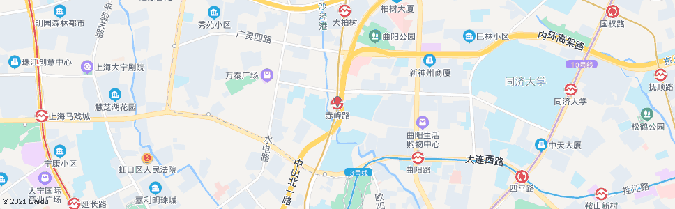 上海赤峰路曲阳路_公交站地图_上海公交_妙搜公交查询2024