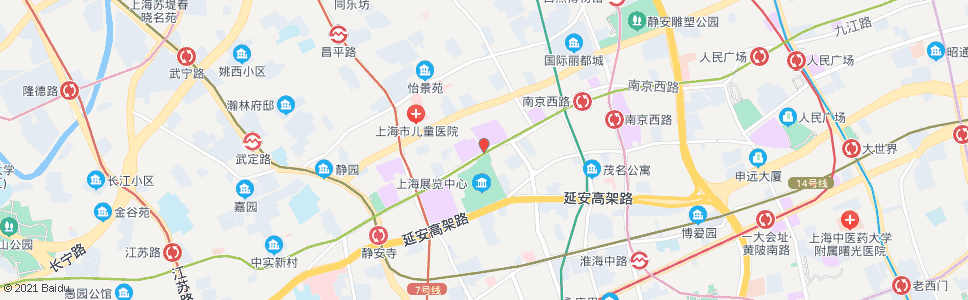 上海西康路南京西路_公交站地图_上海公交_妙搜公交查询2024