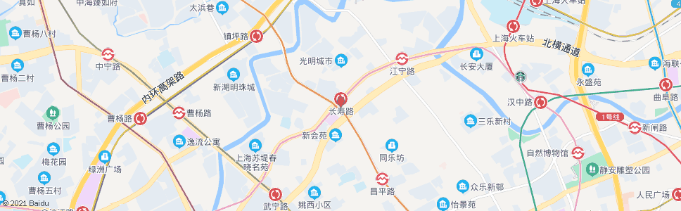 上海长寿路站_公交站地图_上海公交_妙搜公交查询2024