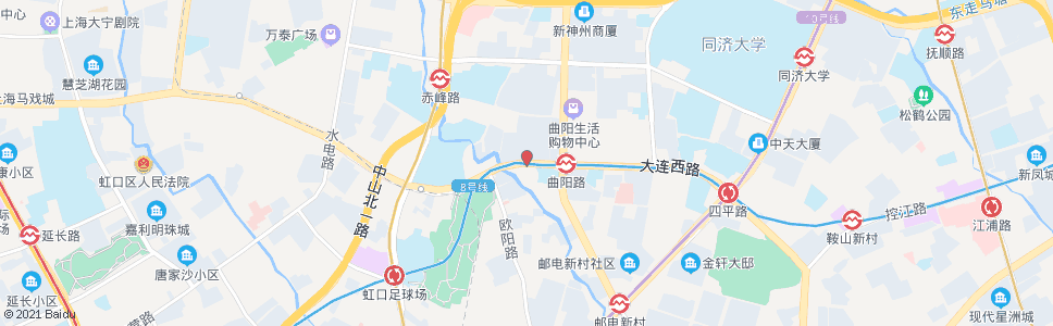 上海曲阳路大连西路_公交站地图_上海公交_妙搜公交查询2025