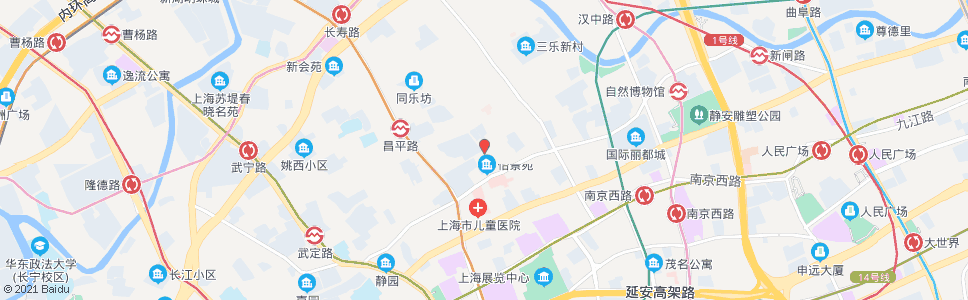 上海武定路西康路_公交站地图_上海公交_妙搜公交查询2024