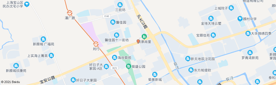 上海宝安公路菊泉街_公交站地图_上海公交_妙搜公交查询2024