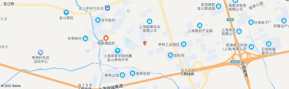 上海南亭公路亭升路_公交站地图_上海公交_妙搜公交查询2024