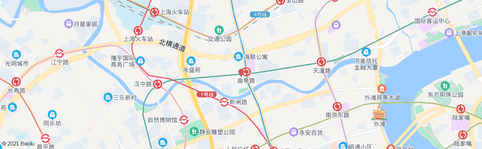 上海曲阜西路西藏北路_公交站地图_上海公交_妙搜公交查询2024