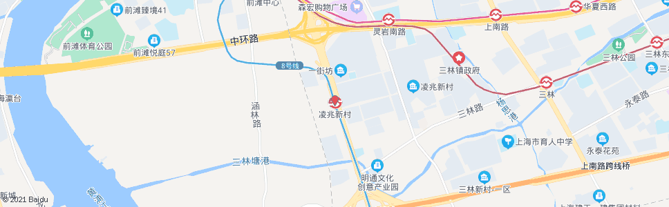 上海长清路凌兆路(凌兆新村)_公交站地图_上海公交_妙搜公交查询2024