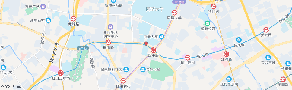 上海大连西路四平路_公交站地图_上海公交_妙搜公交查询2024