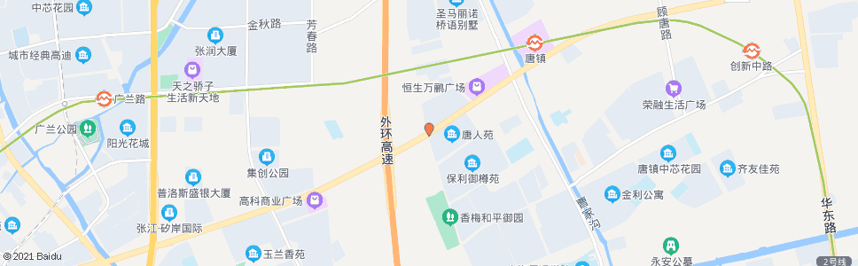 上海高科东路外环路_公交站地图_上海公交_妙搜公交查询2024