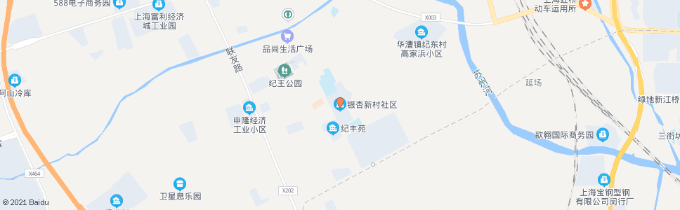 上海银杏新村(纪翟路纪梅路)_公交站地图_上海公交_妙搜公交查询2024