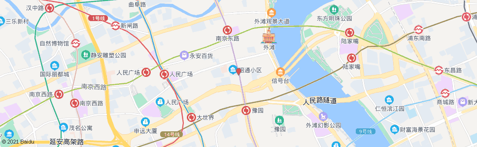 上海河南中路延安东路_公交站地图_上海公交_妙搜公交查询2024