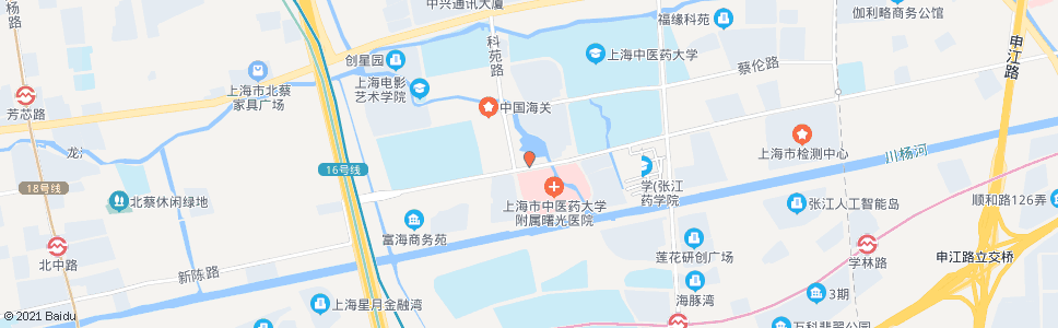 上海科苑路张衡路(曙光医院)_公交站地图_上海公交_妙搜公交查询2024