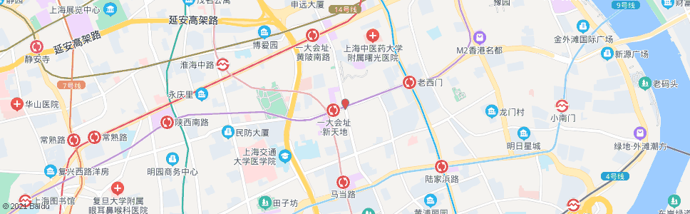 上海复兴中路黄陂南路_公交站地图_上海公交_妙搜公交查询2024