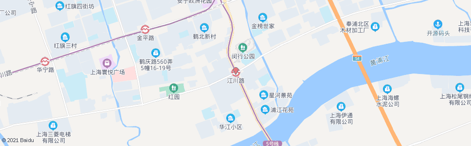 上海江川路_公交站地图_上海公交_妙搜公交查询2025